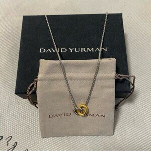 David Yurman Silver and Gold Necklace